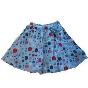 ModCloth blue hot air balloons skirt with pocket L NWT